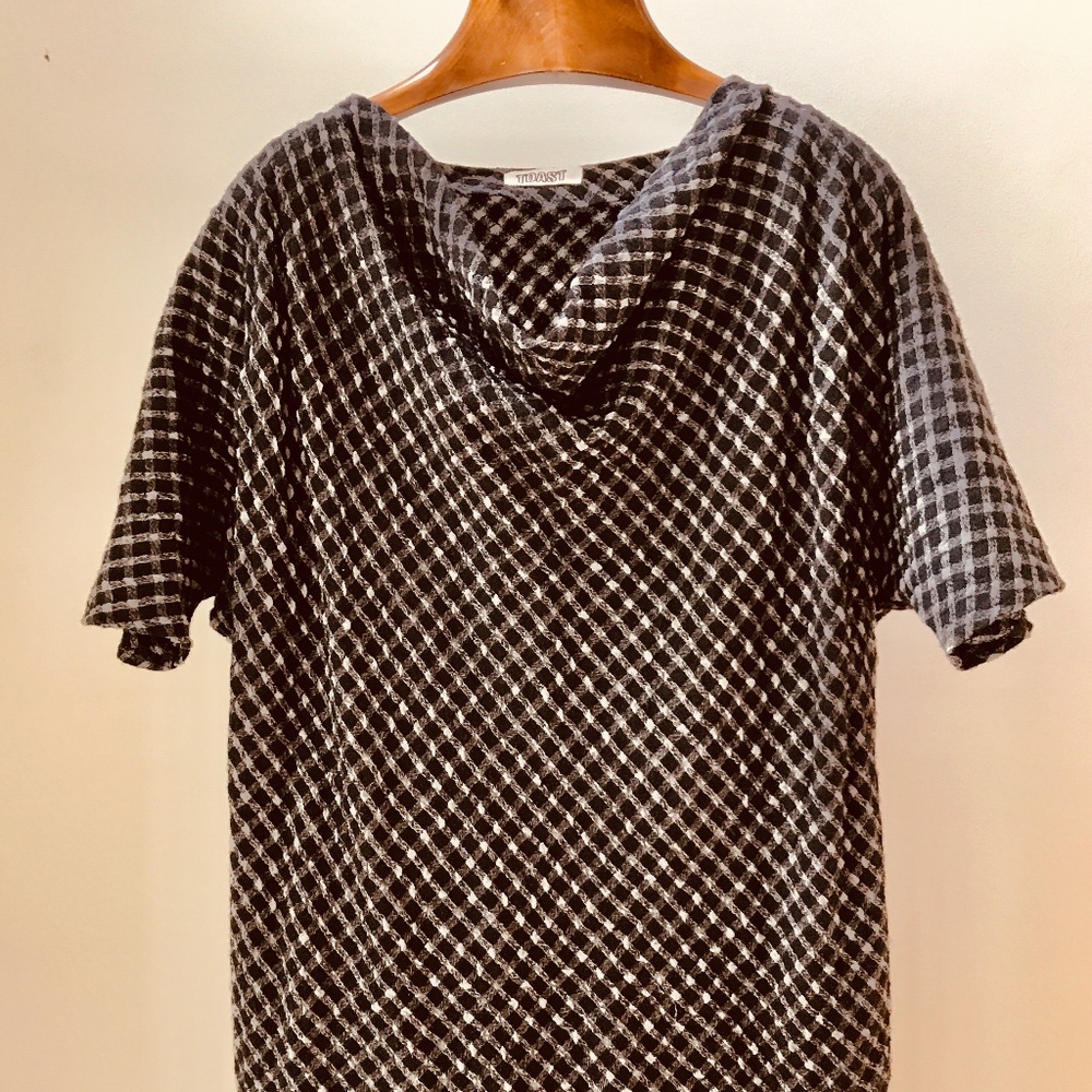 Toast-Tunic/dress, cowl neck, black/grey UK16